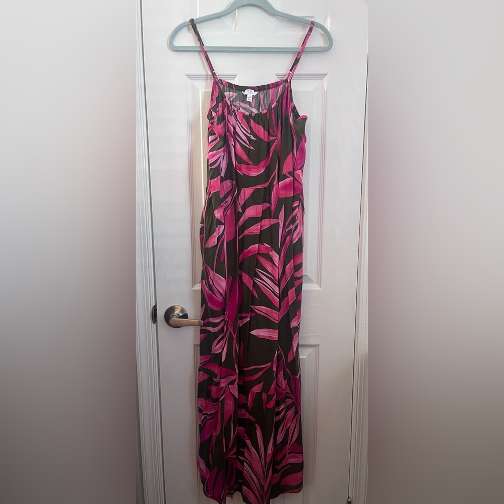 Time and Tru Pink and Brown Patterned Dress
